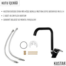 Kustar Oviedo Siyah Mix Mutfak Eviye Bataryası