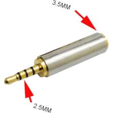 Keepro 3.5 mm 2.5 mm Jack Çevirici 3 Çizgi 4 Boğum 3.5 mm 2.5 mm Çevirivi 3.5 mm Kualklık Mikrofon 2.5 mm Çevirici