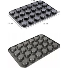 Tilbe Home Muffin Kalıbı 24'Lü Mini Cupcake Fırın Kapsülü Kek Browni Kekstra Kurabiye Kalıbı Muffin Baking Pan