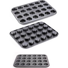 Tilbe Home Muffin Kalıbı 24'Lü Mini Cupcake Fırın Kapsülü Kek Browni Kekstra Kurabiye Kalıbı Muffin Baking Pan