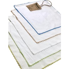 Neocotton Çift Katlı Oyalı Pamuklu 5'li Bebek Bakım Mendili (22X22 Cm)