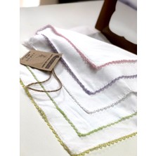 Neocotton Çift Katlı Oyalı Pamuklu 5'li Bebek Bakım Mendili (22X22 Cm)