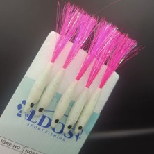 Aldos Silikonlu Çapari, Çinekop, Palamut Çaparisi,  şeffaf  pembe (3 Ad)