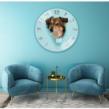 Emya Home Sevimli Köpek Cam Saat - 60 cm
