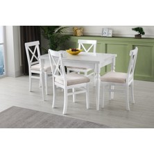 Erezoğulları Mobilya Cunda Alaçatı Ahşap Masası Sandalye Takımı 70X110