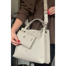 Just Polo Büyük Boy Örgü Detaylı 4 Bölmeli Kadın Omuz Çantası  4031