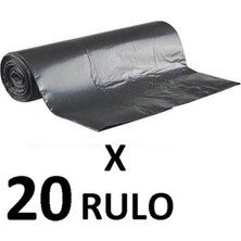 Eftaplast 80X110 Jumbo Rulo Çöp Torbası 300 gr 20'li Koli (Siyah)