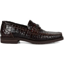 FootCourt Footcourt Loafer Kahverengi Toka Detaylı Erkek Makosen