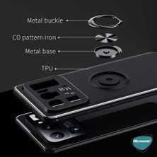 Microsonic Xiaomi Mi 11 Ultra Kickstand Ring Holder Siyah Kılıf