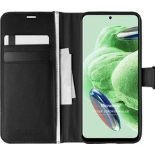 Microsonic Xiaomi Redmi Note 12 Delux Leather Wallet Siyah Kılıf