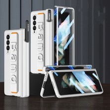 EHZ Teknoloji Galaxy Z Fold 3 Kılıf Kasa ve Ekran Koruyucu 360 Tam Koruma El Geçmeli Kapak+Kalem Bölmeli