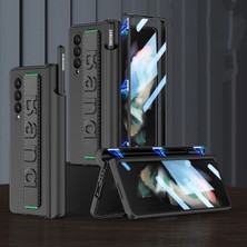 EHZ Teknoloji Galaxy Z Fold 3 Kılıf Kasa ve Ekran Koruyucu 360 Tam Koruma El Geçmeli Kapak+Kalem Bölmeli