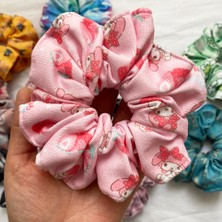 ModaZey Melody Desenli Scrunchie & Lastikli Toka