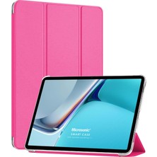 Microsonic Honor Pad 8 Kılıf Slim Translucent Back Smart Cover Pembe