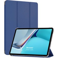 Microsonic Honor Pad 8 Kılıf Slim Translucent Back Smart Cover Lacivert