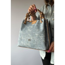 Just Polo Büyük Boy Salaş  Örgü Detaylı 4 Bölmeli Kadın Omuz Çantası  4031-LB