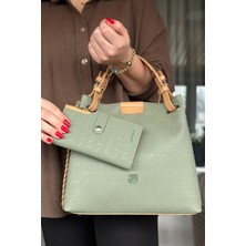 Just Polo Büyük Boy Salaş  Örgü Detaylı 4 Bölmeli Kadın Omuz Çantası  4031-LB