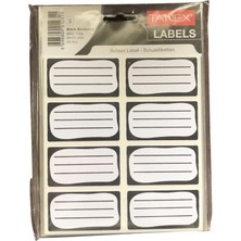 Tanex Okul Etiketi Siyah Bordürlü – (64*35 mm 40 Adet)