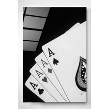 Hinora Iskambil Kağıtları Cam Tablo, Dekoratif Cam Tablo