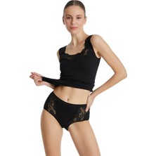 Private Dantelli Siyah Slip 1316