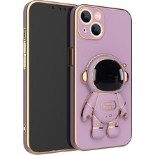 TahTicMer Apple iphone 11 Pro Uyumlu Kılıf Astronot Gizli Standlı Silikon Tutuculu Katlanabilir Lazer Tpu