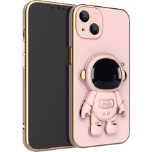 TahTicMer Apple iphone 11 Pro Uyumlu Kılıf Astronot Gizli Standlı Silikon Tutuculu Katlanabilir Lazer Tpu