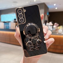 TahTicMer Apple iphone 11 Uyumlu Kılıf Astronot Gizli Standlı Silikon Tutuculu Katlanabilir Lazer Tpu