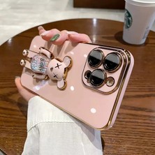 TahTicMer Apple iphone 8 Uyumlu Kılıf Baby Gizli Standlı Silikon Tutuculu Katlanabilir Lazer Tpu