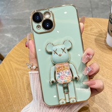 TahTicMer Apple iphone 11 Uyumlu Kılıf Baby Gizli Standlı Silikon Tutuculu Katlanabilir Lazer Tpu