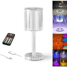 Gaman Ambiyans Kristal Bluetoothlu Masa Lambası Kristal LED Gece Lambası Sese Duyarlı Speaker Lambası