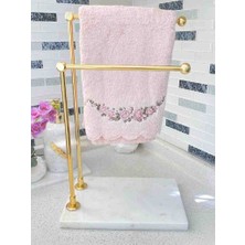 Afiliyol Luxury Mermer Ayaklı Metal Banyo ve Mutfak El Havluluk ve Kağıt Havluluk Stan