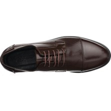 Costo Shoes NV1088 Kahve Açma Deri Büyük Numara Erkek Ayakkabı Rahat Geniş Kalıp
