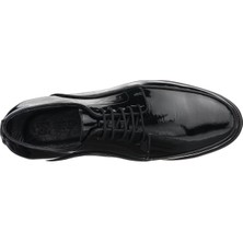 Costo Shoes NV2126 Siyah Rugan Dana Derisi Rahat Geniş Kalıp Klasık Ayakkabı