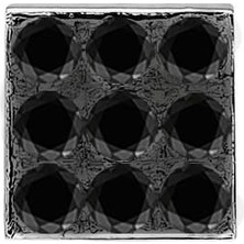 Sirius Pırlanta Siyah Pırlanta Taşlı Kare Erkek Küpesi 0415E0044