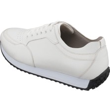 Costo Shoes YC2023 Beyaz Deri Erkek Spor Ayakkabı Rahat Hafif Taban Geniş Kalıp
