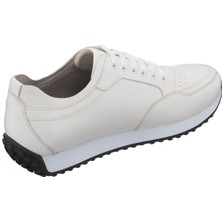Costo Shoes YC2023 Beyaz Deri Erkek Spor Ayakkabı Rahat Hafif Taban Geniş Kalıp