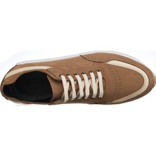 Costo Shoes YC2023 Kum Nubuk Deri Erkek Spor Ayakkabı Rahat Hafif Taban Geniş Kalıp