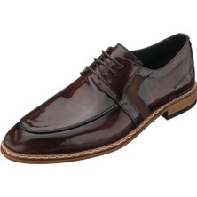 Costo Shoes P20213 Kahve Baskılı Açma Deri  Erkek Deri Ayakkabı