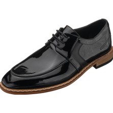 Costo Shoes P20213 Siyah Rugan  Erkek Deri Ayakkabı