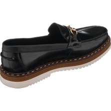 Costo Shoes SNM1910 Siyah Açma Deri Eva Rahat Hafif Taban Giydirimi Rahat Geniş Kalıp Özel Seri El Işçiliği