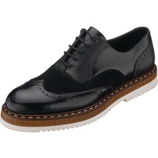 Costo Shoes ALP23 Siyah Açma & Siyah Süet Deri Hafif Rahat Eva Taban Rahat Geniş Kalıp Premium Serisi