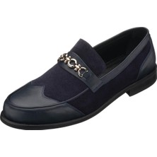 Costo Shoes TR1071 Lacivert Deri Özel Seri El Işçiliği Rahat Şık Tasarım Premium Serisi