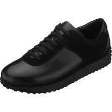 Costo Shoes S4112 Siyah Deri  Erkek Deri Spor Ayakkabı Rahat Geniş Kalıp