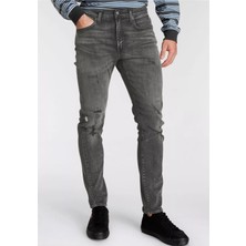 512™ Slim Tapered Erkek Jean Pantolon - Dark Black Destructed