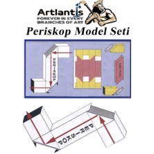 Artlantis Periskop Yapım Seti 1 Paket Karton Periskop Model Seti Aynalı Okul Sınıf Deney Seti