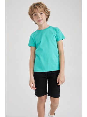 DeFacto Erkek Çocuk Bisiklet Yaka Kısa Kollu Tişört K1687A623SM