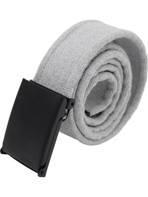 Anatolia Craft Taktik Unisex Açıkgri Erkek Kadın Kız Genç Için Siyah Tokalı Spor Kanvas  Kot Bez Kemer