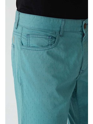Bisse Erkek Slim Fit Nakışlı Spor Pantolon YEŞİL BPNS16Y16304_D47