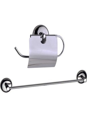 May Banyo Banyo Havluluk Tuvalet Kağıtlık Seti Krom