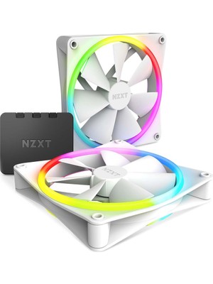 Nzxt F140 Rgb Duo Beyaz 2X140 Mm+Fan Kontrolcü  RF-D14DF-W1